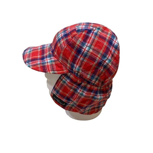 The Original Flap Happy Boy's L Large / 12 -24 Months Baseball Cap Flannel Plaid - Picture 2 of 6